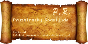 Pruzsinszky Rodelinda névjegykártya